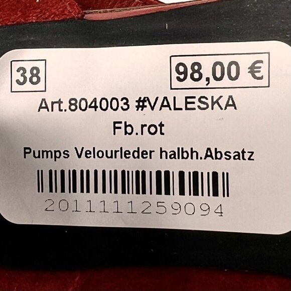 Spieth & Wensky Valeska Womens Pump Leather Suede Red Bow Accent  Heel Sz 38 - Picture 9 of 11
